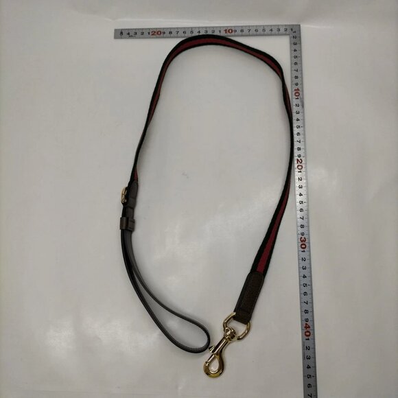 Gucci Dog Leash and Collar Sherry Line Red Canvas 526-071525 - Picture 15 of 15